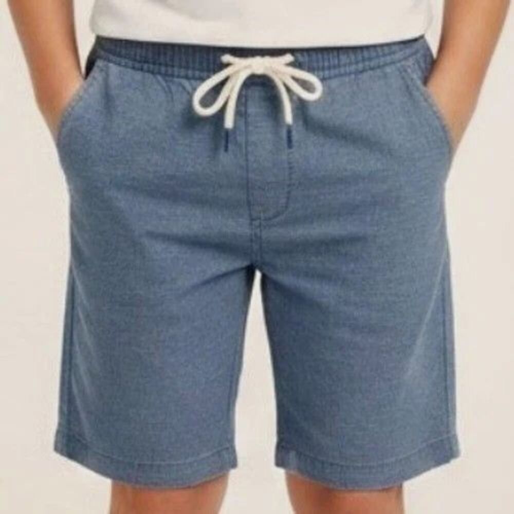 Tommy Bahama Boys Shorts Size XXL 16 Blue Chambray Drawstring Cotton NEW W Tags